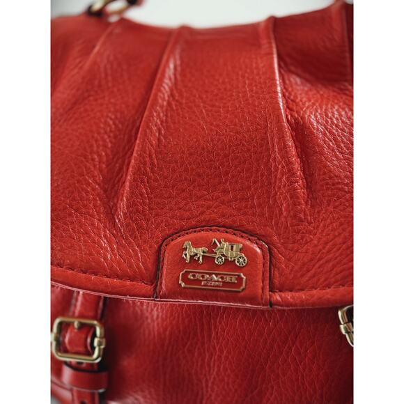 Coach Madison Annabelle Crossbody Bag CORAL Leather Handbag J1276-21223 #00012 - Picture 3 of 6